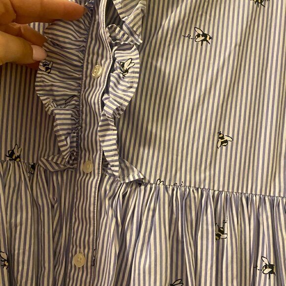 Kate Spade Blue Bumble Bee Dress Small - Picture 3 of 7